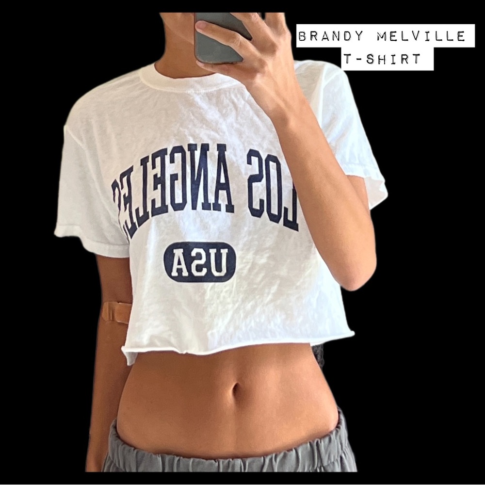 Brandy Melville cropped graphic t shirt